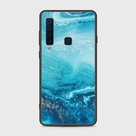 Samsung Galaxy A9s Cover - Mystic Marble Series - HQ Ultra Shine Premium Infinity Glass Soft Silicon Borders Case