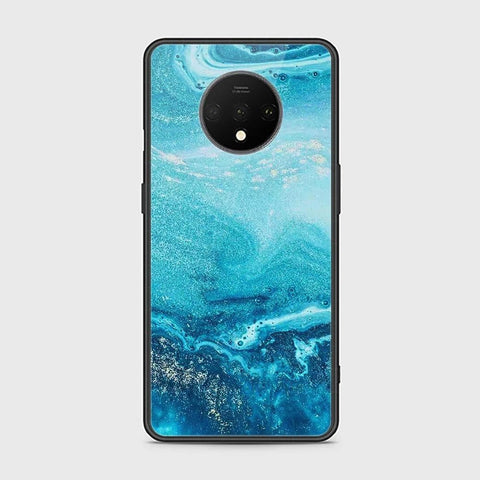 OnePlus 7T Cover - Mystic Marble Series - HQ Ultra Shine Premium Infinity Glass Soft Silicon Borders Case