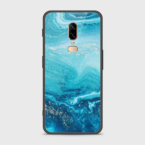 OnePlus 6 Cover- Mystic Marble Series - HQ Ultra Shine Premium Infinity Glass Soft Silicon Borders Case