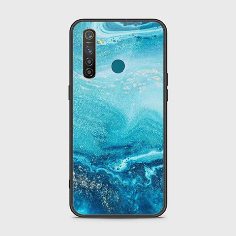 Realme 5 Pro Cover - Mystic Marble Series - HQ Ultra Shine Premium Infinity Glass Soft Silicon Borders Case