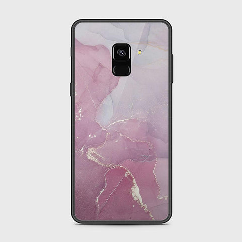 Samsung Galaxy A8 2018 Cover - Mystic Marble Series - HQ Ultra Shine Premium Infinity Glass Soft Silicon Borders Case