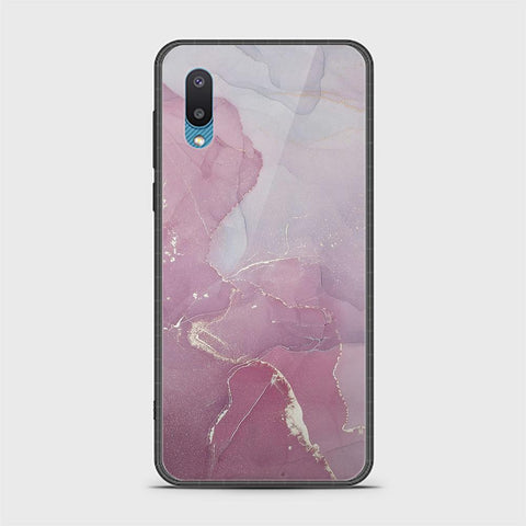 Samsung Galaxy A02 Cover - Mystic Marble Series - HQ Ultra Shine Premium Infinity Glass Soft Silicon Borders Case