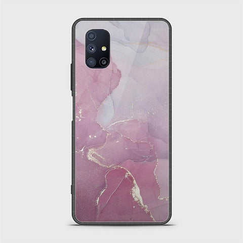 Samsung Galaxy M51 Cover - Mystic Marble Series - HQ Ultra Shine Premium Infinity Glass Soft Silicon Borders Case