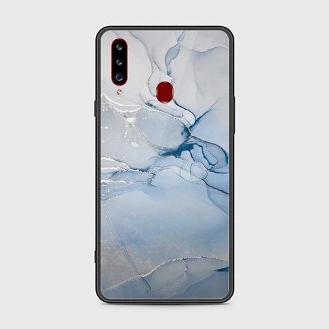 Samsung Galaxy A20s Cover - Mystic Marble Series - HQ Ultra Shine Premium Infinity Glass Soft Silicon Borders Case