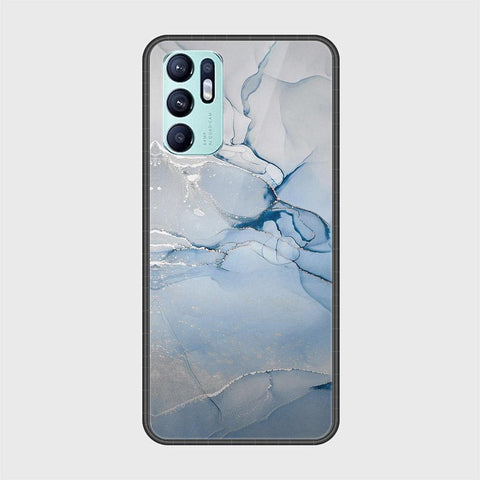 Oppo Reno 6 Cover - Mystic Marble Series - HQ Ultra Shine Premium Infinity Glass Soft Silicon Borders Case