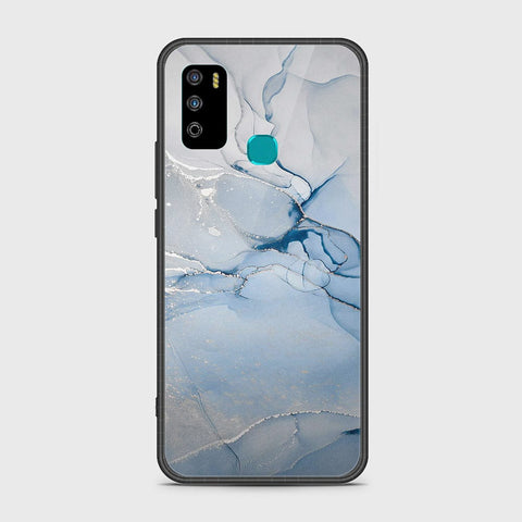 Infinix Hot 9 Play Cover- Mystic Marble Series - HQ Ultra Shine Premium Infinity Glass Soft Silicon Borders Case