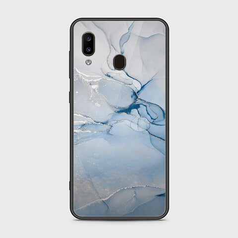 Samsung Galaxy A20 Cover - Mystic Marble Series - HQ Ultra Shine Premium Infinity Glass Soft Silicon Borders Case