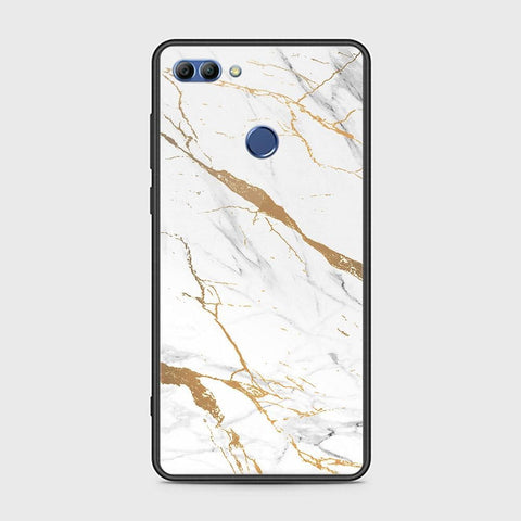 Huawei Y9 2018 Cover - Mystic Marble Series - HQ Ultra Shine Premium Infinity Glass Soft Silicon Borders Case