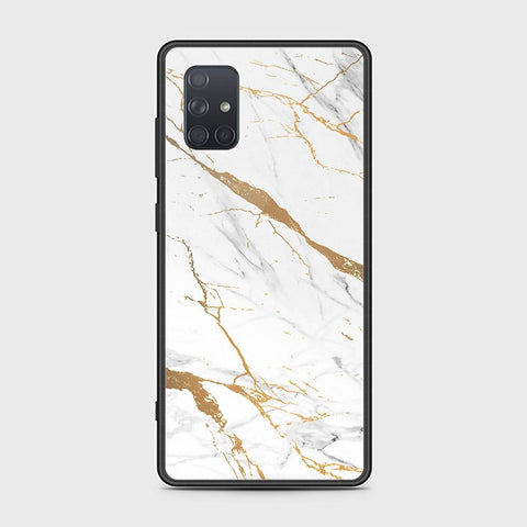 Samsung Galaxy A71 Cover - Mystic Marble Series - HQ Ultra Shine Premium Infinity Glass Soft Silicon Borders Case