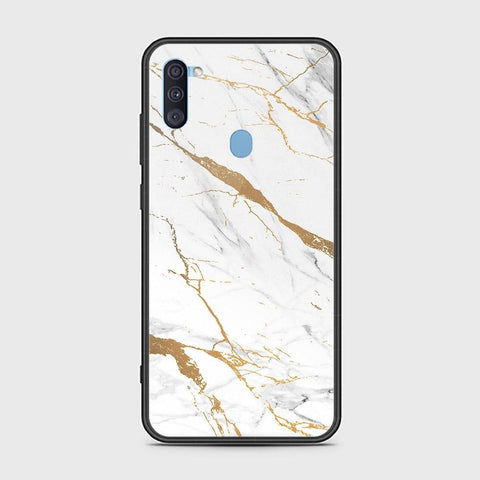 Samsung Galaxy A11 Cover - Mystic Marble Series - HQ Ultra Shine Premium Infinity Glass Soft Silicon Borders Case