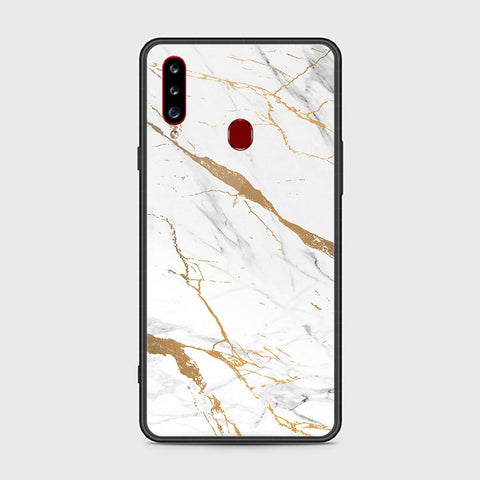 Samsung Galaxy A20s Cover - Mystic Marble Series - HQ Ultra Shine Premium Infinity Glass Soft Silicon Borders Case