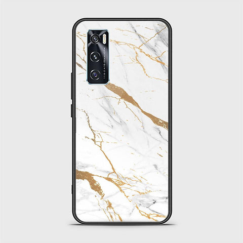 Vivo V20 SE Cover - Mystic Marble Series - HQ Ultra Shine Premium Infinity Glass Soft Silicon Borders Case