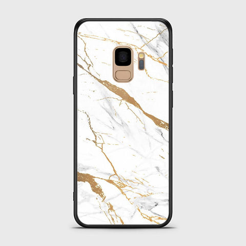 Samsung Galaxy S9 Cover - Mystic Marble Series - HQ Ultra Shine Premium Infinity Glass Soft Silicon Borders Case