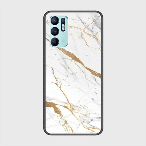 Oppo Reno 6 Cover - Mystic Marble Series - HQ Ultra Shine Premium Infinity Glass Soft Silicon Borders Case