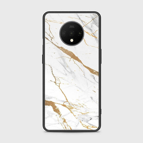 OnePlus 7T Cover - Mystic Marble Series - HQ Ultra Shine Premium Infinity Glass Soft Silicon Borders Case