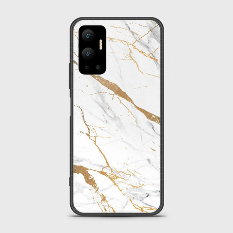 Infinix Hot 12 Cover- Mystic Marble Series - HQ Ultra Shine Premium Infinity Glass Soft Silicon Borders Case