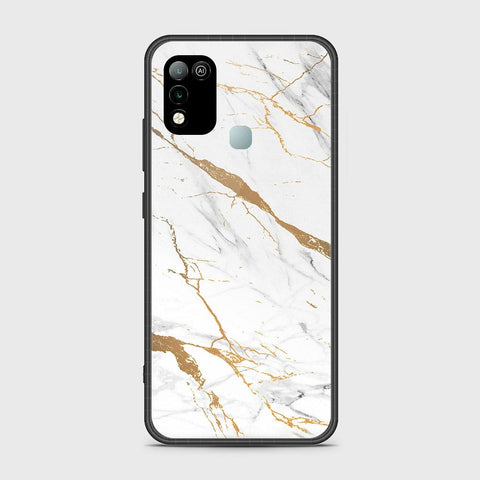 Infinix Hot 10 Play Cover- Mystic Marble Series - HQ Ultra Shine Premium Infinity Glass Soft Silicon Borders Case