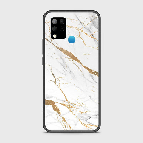 Infinix Hot 10s Cover- Mystic Marble Series - HQ Ultra Shine Premium Infinity Glass Soft Silicon Borders Case