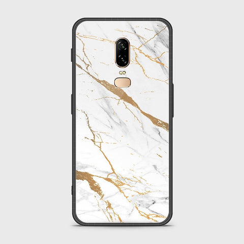 OnePlus 6 Cover- Mystic Marble Series - HQ Ultra Shine Premium Infinity Glass Soft Silicon Borders Case