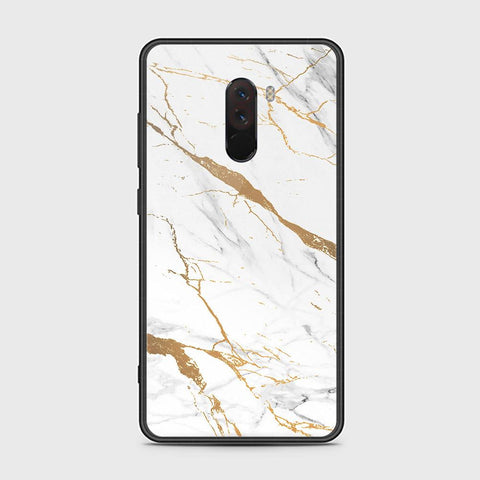 Xiaomi Pocophone F1 Cover - Mystic Marble Series - HQ Ultra Shine Premium Infinity Glass Soft Silicon Borders Case