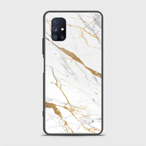 Samsung Galaxy M51 Cover - Mystic Marble Series - HQ Ultra Shine Premium Infinity Glass Soft Silicon Borders Case