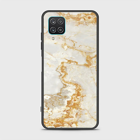 Samsung Galaxy A12 Cover - Mystic Marble Series - HQ Ultra Shine Premium Infinity Glass Soft Silicon Borders Case