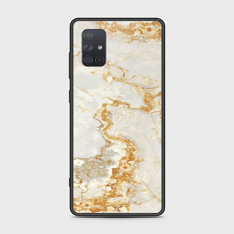 Samsung Galaxy A71 Cover - Mystic Marble Series - HQ Ultra Shine Premium Infinity Glass Soft Silicon Borders Case