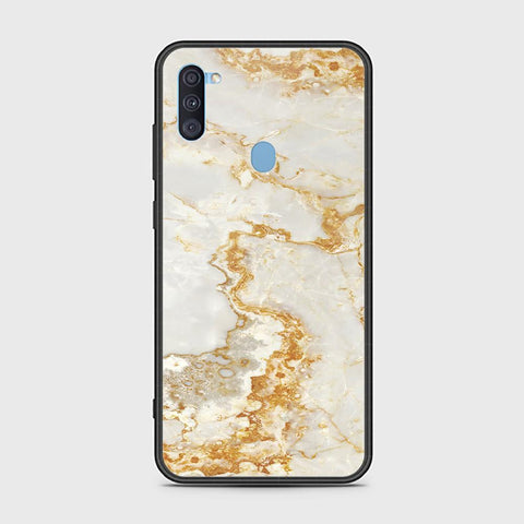 Samsung Galaxy A11 Cover - Mystic Marble Series - HQ Ultra Shine Premium Infinity Glass Soft Silicon Borders Case