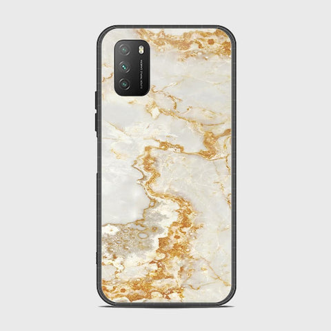 Xiaomi Poco M3 Cover - Mystic Marble Series - HQ Ultra Shine Premium Infinity Glass Soft Silicon Borders Case