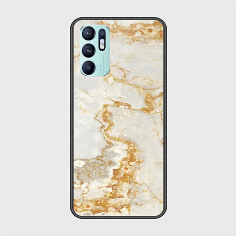 Oppo Reno 6 Cover - Mystic Marble Series - HQ Ultra Shine Premium Infinity Glass Soft Silicon Borders Case