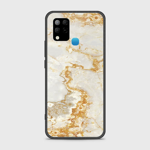 Infinix Hot 10s Cover- Mystic Marble Series - HQ Ultra Shine Premium Infinity Glass Soft Silicon Borders Case