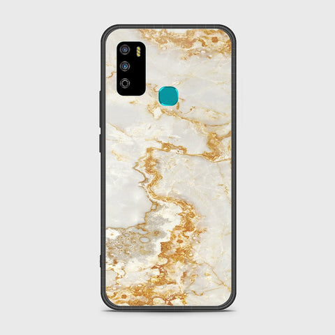 Infinix Hot 9 Play Cover- Mystic Marble Series - HQ Ultra Shine Premium Infinity Glass Soft Silicon Borders Case