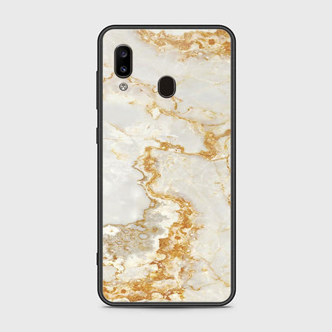 Samsung Galaxy A20 Cover - Mystic Marble Series - HQ Ultra Shine Premium Infinity Glass Soft Silicon Borders Case