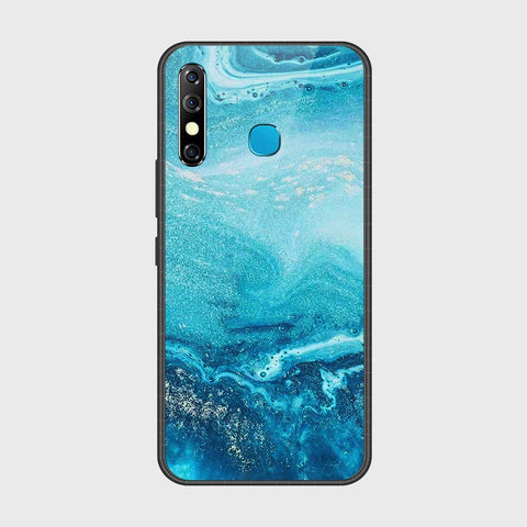 Tecno Spark 4 Cover- Mystic Marble Series - HQ Ultra Shine Premium Infinity Glass Soft Silicon Borders Case