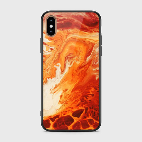 iPhone XS Max Cover - Mystic Marble Series - HQ Ultra Shine Premium Infinity Glass Soft Silicon Borders Case