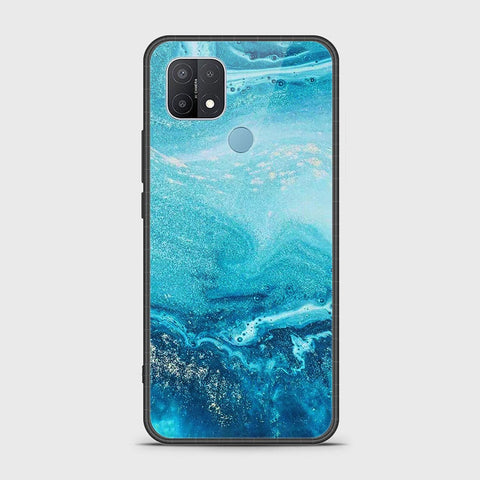 Oppo A15 Cover- Mystic Marble Series - HQ Ultra Shine Premium Infinity Glass Soft Silicon Borders Case