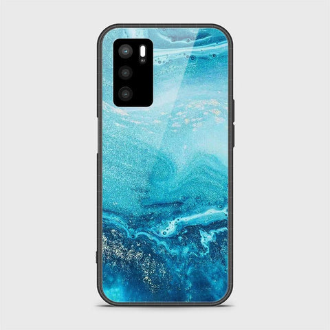 Oppo A16 Cover- Mystic Marble Series - HQ Ultra Shine Premium Infinity Glass Soft Silicon Borders Case