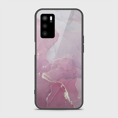 Oppo A16 Cover- Mystic Marble Series - HQ Ultra Shine Premium Infinity Glass Soft Silicon Borders Case