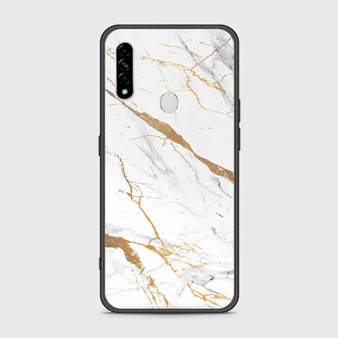 Oppo A31 Cover- Mystic Marble Series - HQ Ultra Shine Premium Infinity Glass Soft Silicon Borders Case