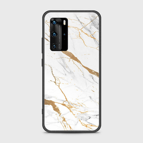 Huawei P40 Pro Cover- Mystic Marble Series - HQ Ultra Shine Premium Infinity Glass Soft Silicon Borders Case