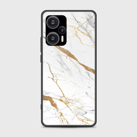 Xiaomi Poco F5  Cover- Mystic Marble Series - HQ Ultra Shine Premium Infinity Glass Soft Silicon Borders Case