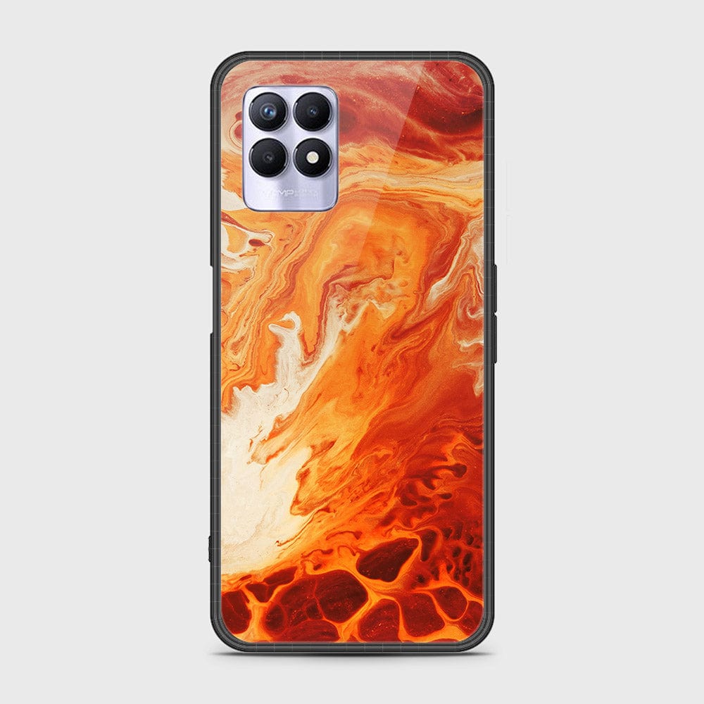 Realme 8i Cover - Mystic Marble Series - HQ Ultra Shine Premium Infinity Glass Soft Silicon Borders Case