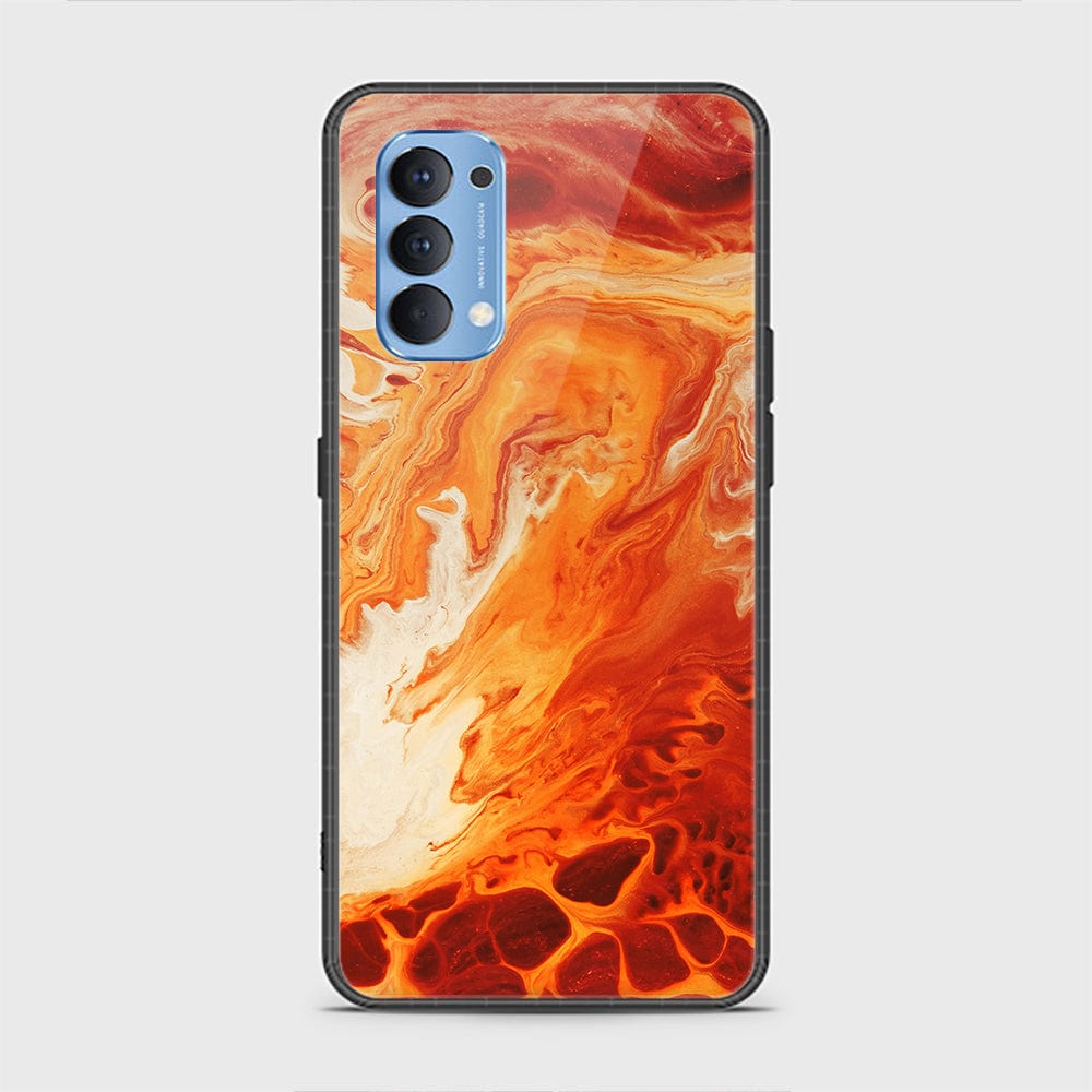 Oppo Reno 4 Cover - Mystic Marble Series - HQ Ultra Shine Premium Infinity Glass Soft Silicon Borders Case