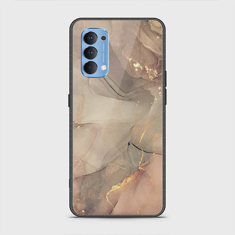 Oppo Reno 4 Cover - Mystic Marble Series - HQ Ultra Shine Premium Infinity Glass Soft Silicon Borders Case