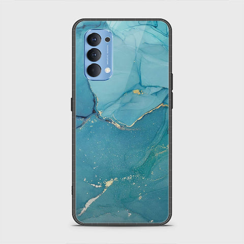 Oppo Reno 4 Cover - Mystic Marble Series - HQ Ultra Shine Premium Infinity Glass Soft Silicon Borders Case