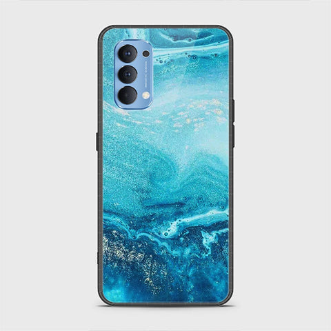 Oppo Reno 4 Cover - Mystic Marble Series - HQ Ultra Shine Premium Infinity Glass Soft Silicon Borders Case