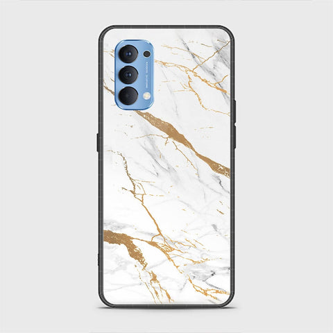 Oppo Reno 4 Cover - Mystic Marble Series - HQ Ultra Shine Premium Infinity Glass Soft Silicon Borders Case