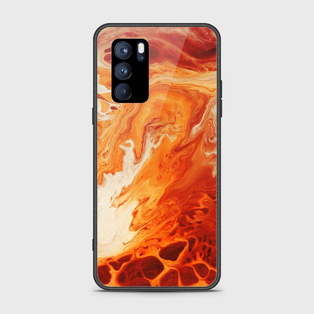 Oppo Reno 6 Pro 5G Cover - Mystic Marble Series - HQ Ultra Shine Premium Infinity Glass Soft Silicon Borders Case