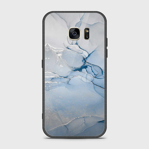 Samsung Galaxy S7 Cover- Mystic Marble Series - HQ Ultra Shine Premium Infinity Glass Soft Silicon Borders Case