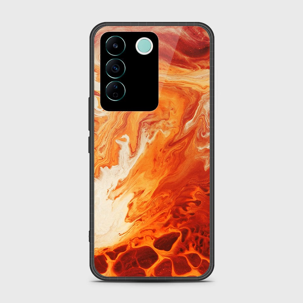 Vivo V27e Cover- Mystic Marble Series - HQ Ultra Shine Premium Infinity Glass Soft Silicon Borders Case